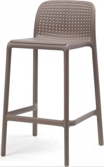 Стул пластиковый полубарный Lido Mini тортора Италия