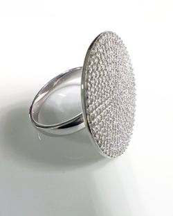 Кольцо ювелирное "Эстерелла", серебро 925*, родированное, фианит/Ф