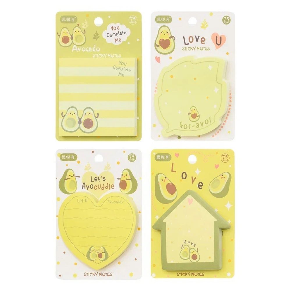 Блок для записей Basir, с липким слоем, 7*7 см, серия "АВОКАДО", 75 листов Блок для записей Basir, с липким слоем, 7*7 см, серия "АВОКАДО", 75 листов