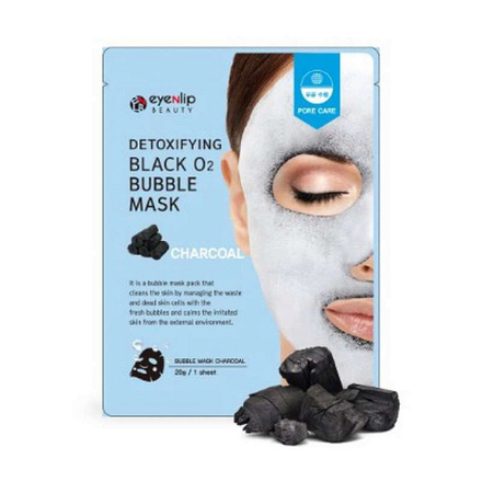 Eyenlip Маска тканевая кислородная Detoxifying Black O2 Bubble Mask