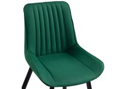 Стул на металлокаркасе Седа велюр зеленый / черный
