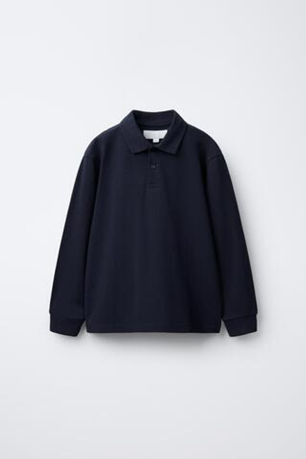 ZARA БАЗОВОЕ ПОЛО, МОРСКОЙ СИНИЙ