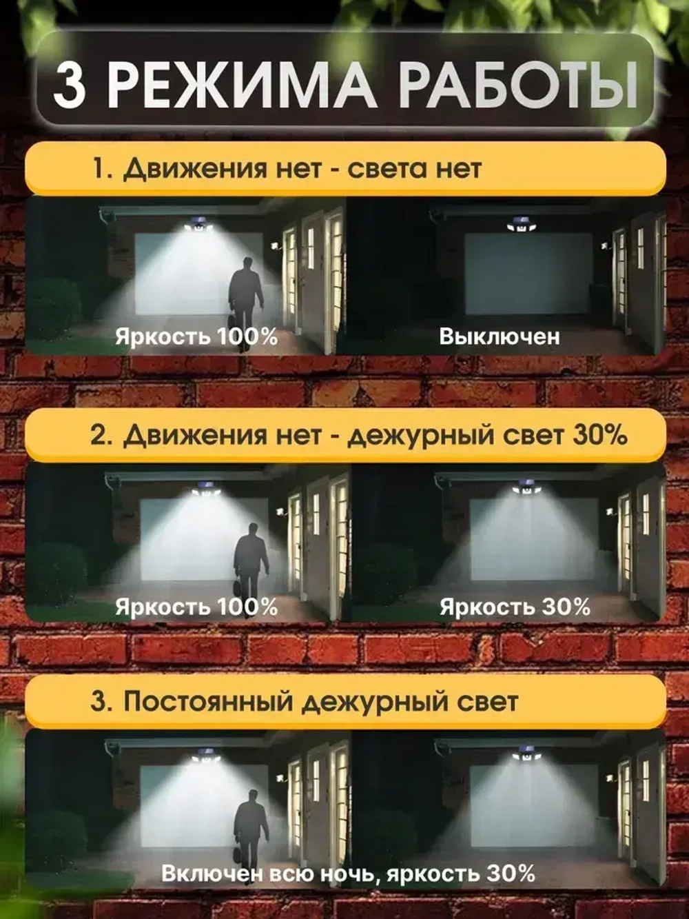 Уличный светильник с датчиком движения STOLZZ