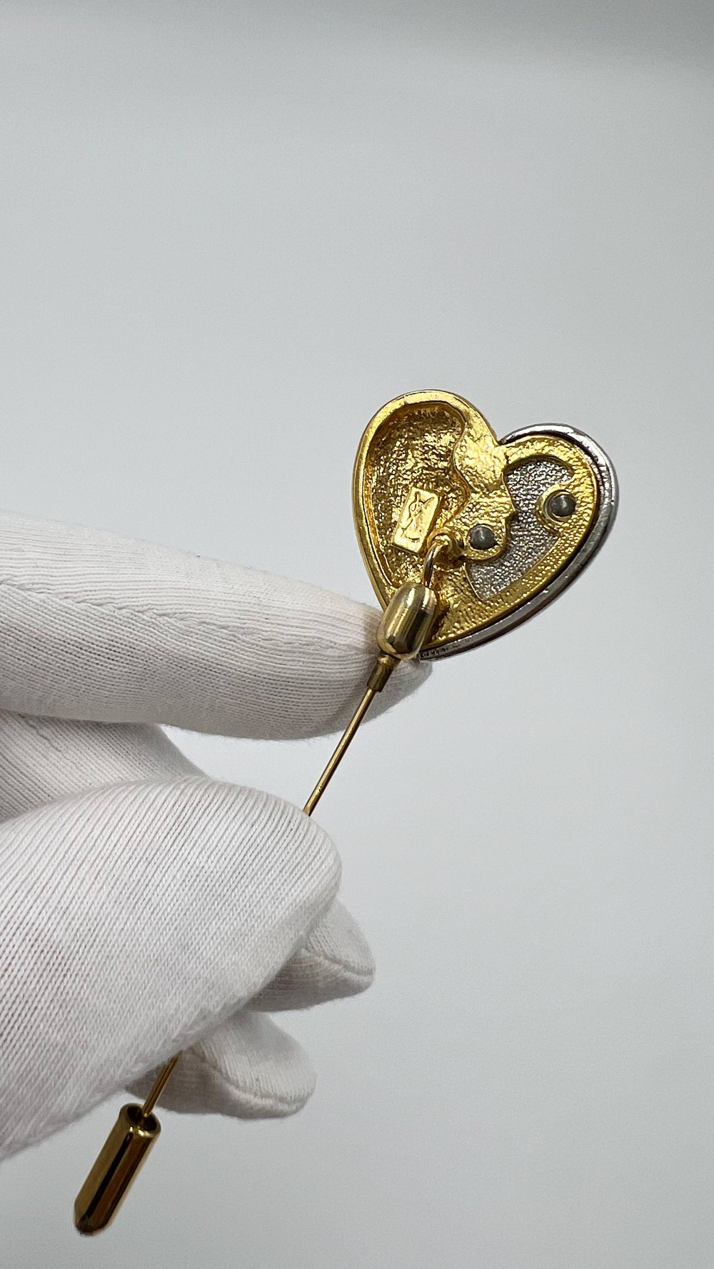 Брошь булавка Сердце Yves Saint Laurent