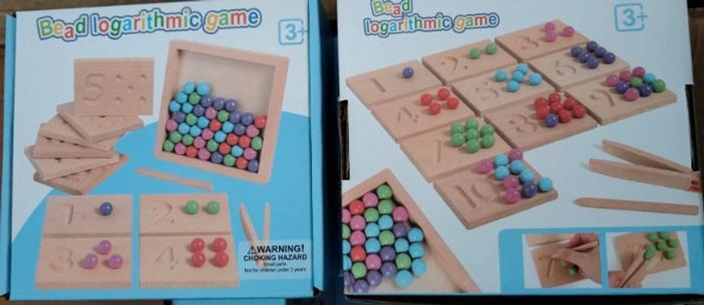 Развивающая игрушка деревянная Шарики, коробка C-41666