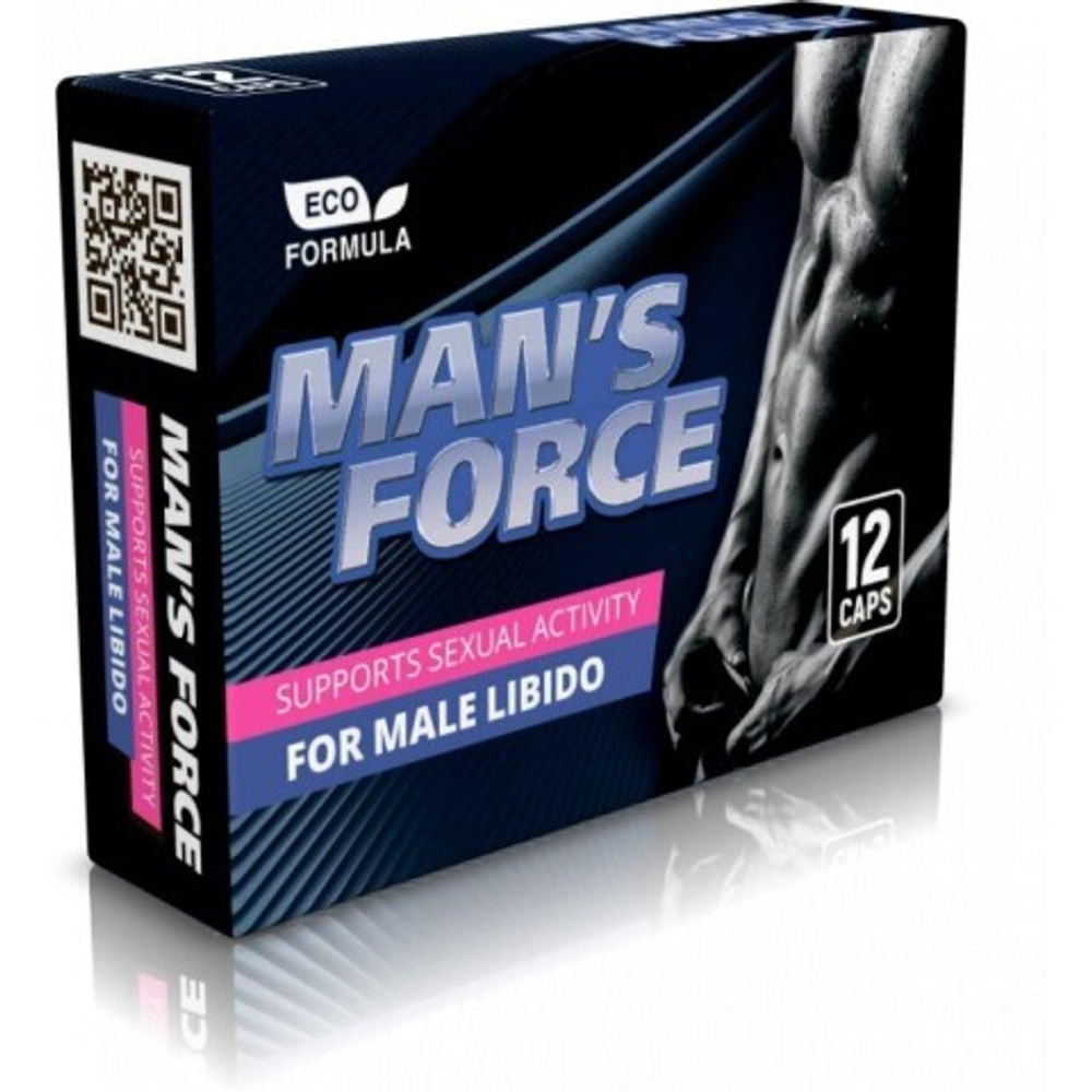 Концентрат пищевой MAN'S FORCE для мужчин, на основе растительного сырья, 12 капсул