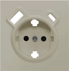 Donel R98 матовый кашемир накладка для розетки Schuko с зарядным устройством USB A+C, с защитными шт