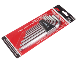 Набор ключей шестигранных 2.5-10мм Г-образных с шаром 7 предметов JTC