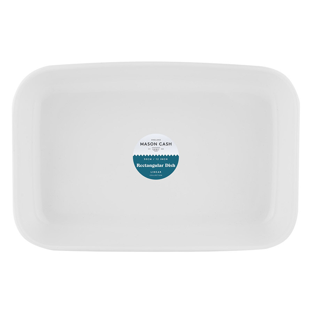 Блюдо для запекания 30х20см Linear прямоугольное белое Mason Cash