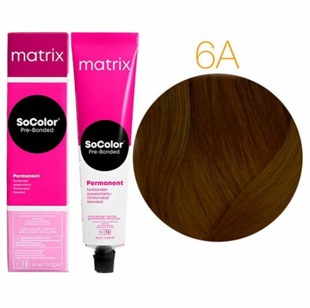 Matrix Краска для волос  SoColor Pre-Bonded 6A темный блондин пепельный 90мл