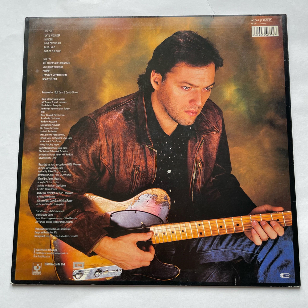 Винтажная виниловая пластинка LP David Gilmour About Face (Германия 1984)