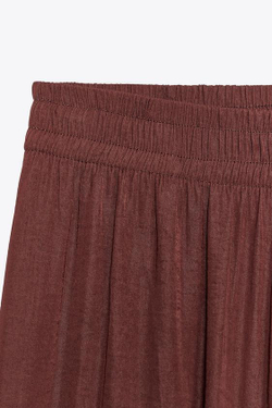 ZARA ШИРОКИЕ БРЮКИ, ТЕРРАКОТОВЫЙ