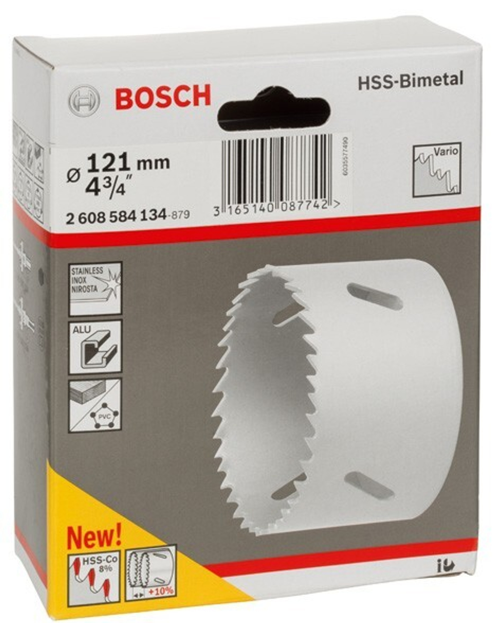 Биметаллическая коронка BOSCH STANDARD 121 ММ