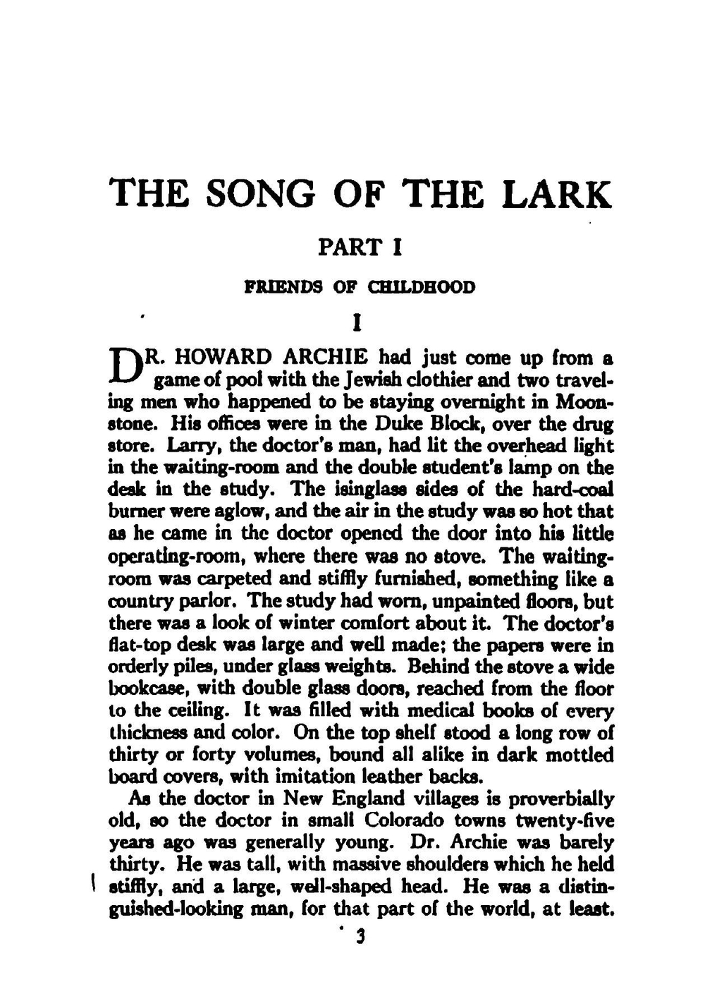 The song of the lark | Cather Willa