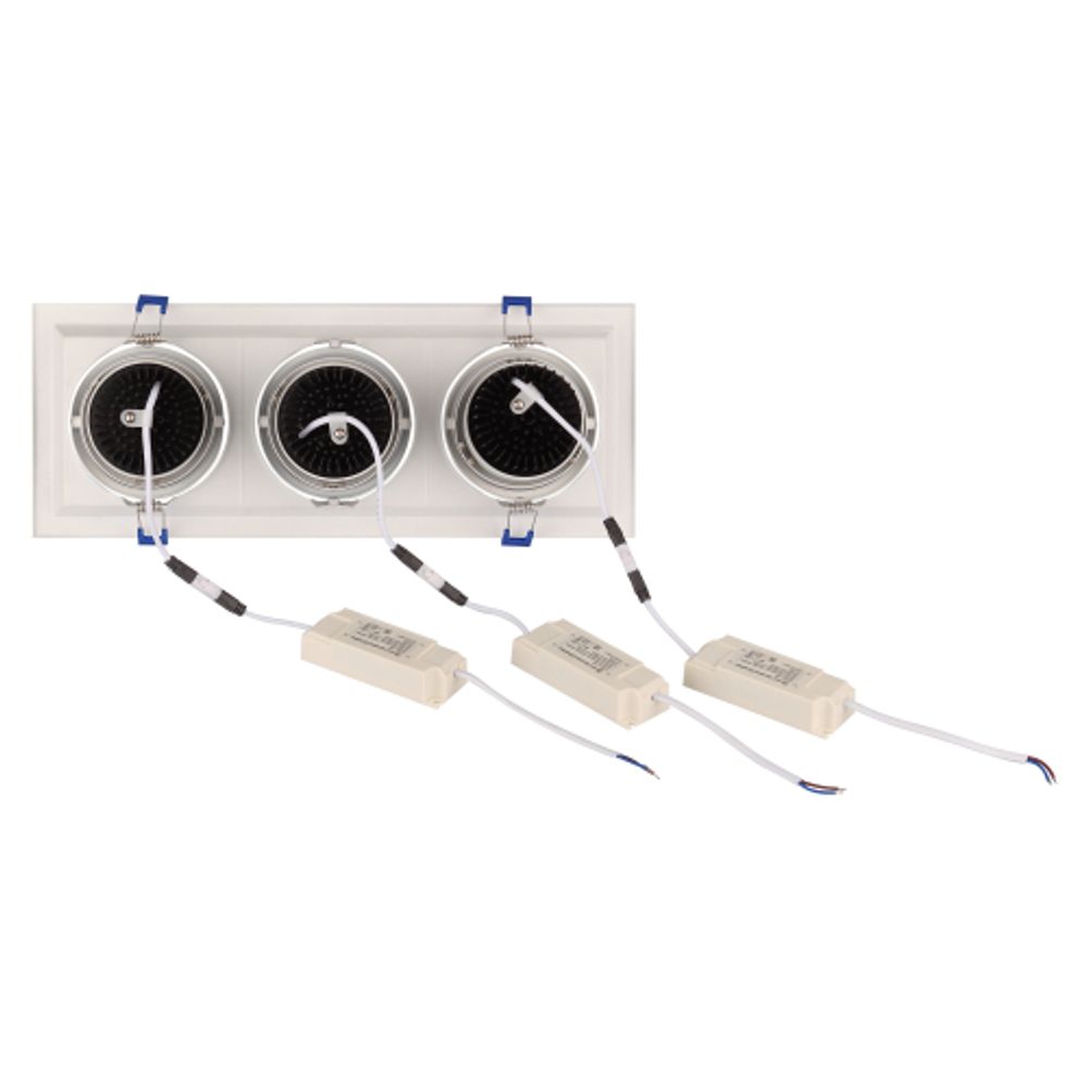 Светильник светодиодный встраиваемый Даунлайт ЭРА SKD-13-36-40K-W20 3х20Вт 4000K 5400Лм 390х150х110 5 лет гарантии