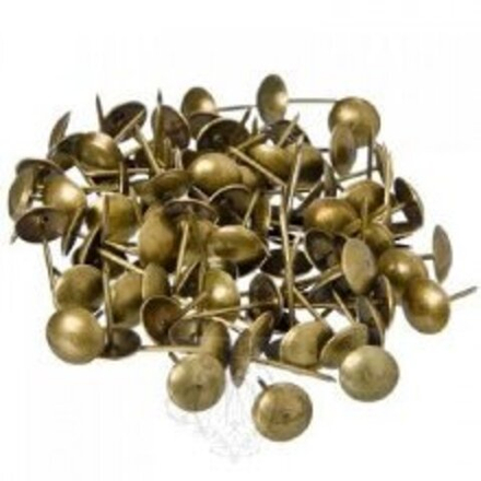 Гвозди Мебельные, рефлёные шляпка "О" Медь (50 шт)