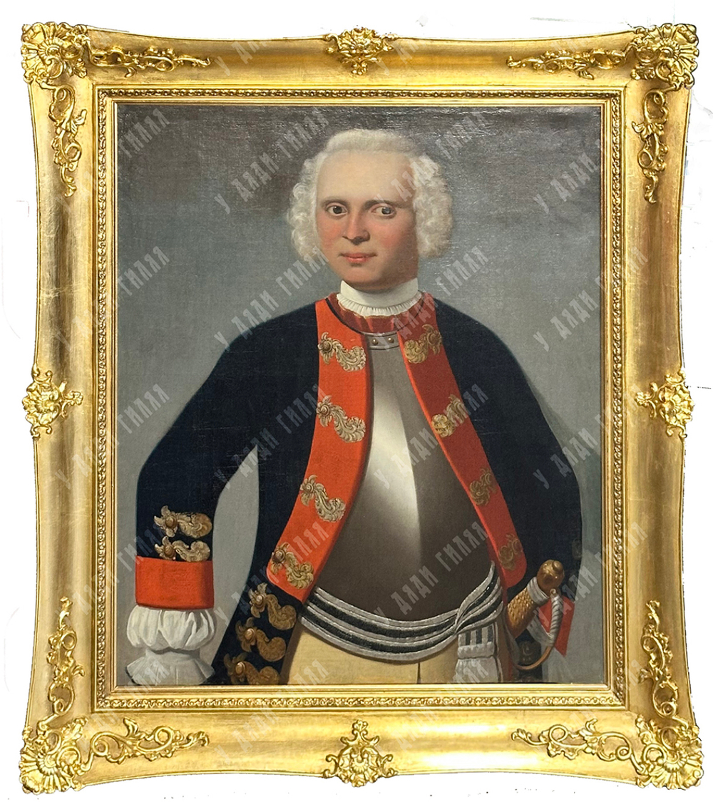 Н/х. Портрет неизвестного офицера XVIII в. Холст, масло. Россия. Сер. XVIII в.