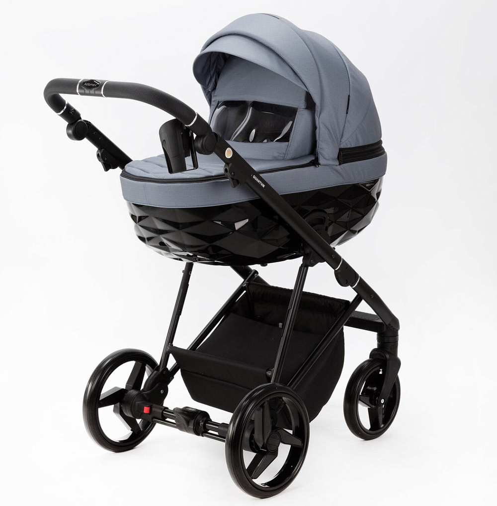 Детская коляска Adamex Quantum 3 в 1 Q-TK19 (Т.СЕРЫЙ)
