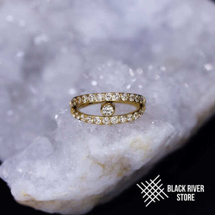 Кликер IG Princess Crystal PVD Yellow 1.2мм