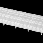 Шторная лента Oz-Is арт. 3951 Р, коэф сборки 1:1,5, цвет белый (ширина 80 mm)