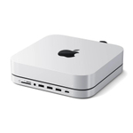 USB-Хаб-подставка с отсеком для SSD Satechi для Mac mini (M1, M2 | 2020–2023) и Mac Studio (ST-GMMSH) Подключение: встроенный плоский кабель USB-C. Порты: USB-C 3.2 Gen 2, USB-A 3.2 Gen 2, 2 USB-A 3.2 Gen 1, microSD UHS-I, SD UHS-I, разъём 3,5 мм. Есть от