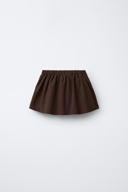 ZARA Х CHAMPION ® ЮБКА-ШОРТЫ ИЗ НЕЙЛОНА, КОРИЧНЕВЫЙ
