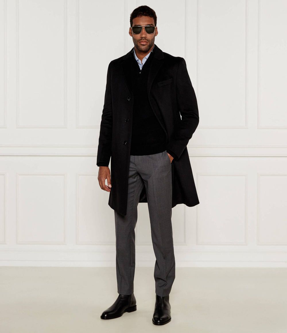 Хлопковое пальто hyde BOSS BLACK - черный(50525739)