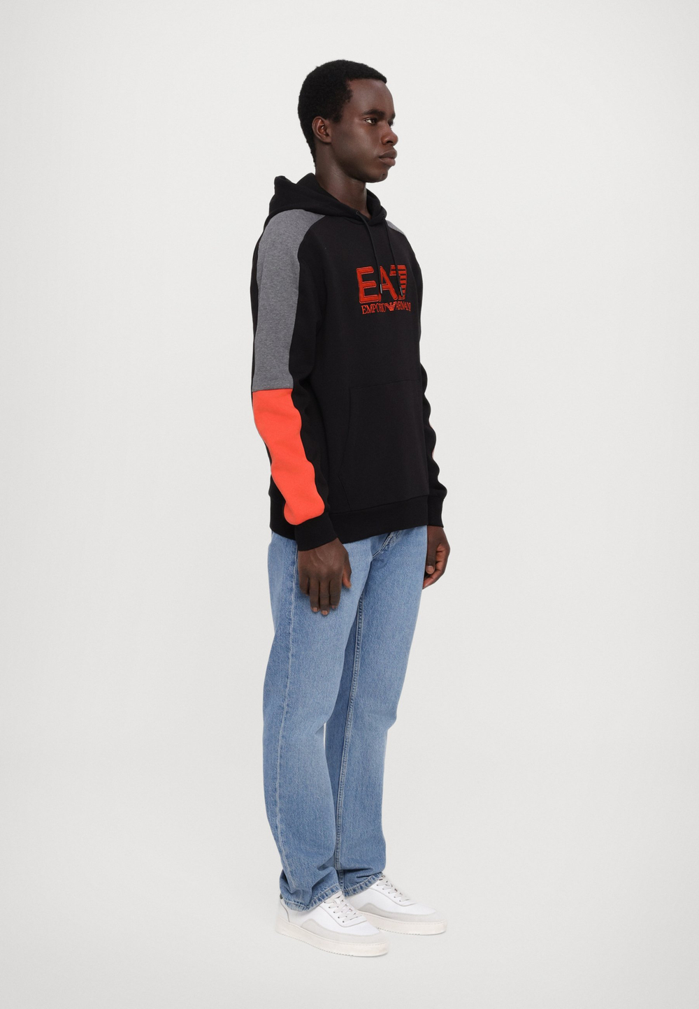EA7 Emporio Armani Толстовка с капюшоном - Чёрный