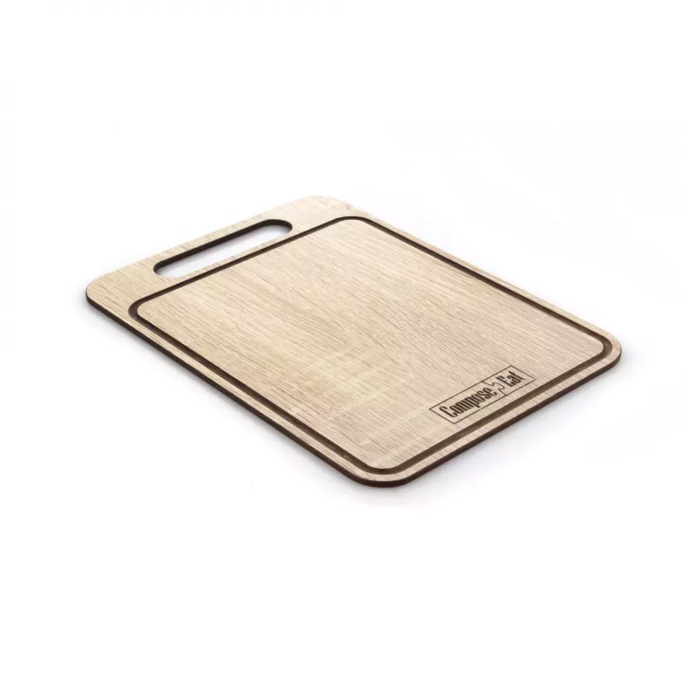 Доска разделочная с желобом 24x18см ComposeEat дуб светлый