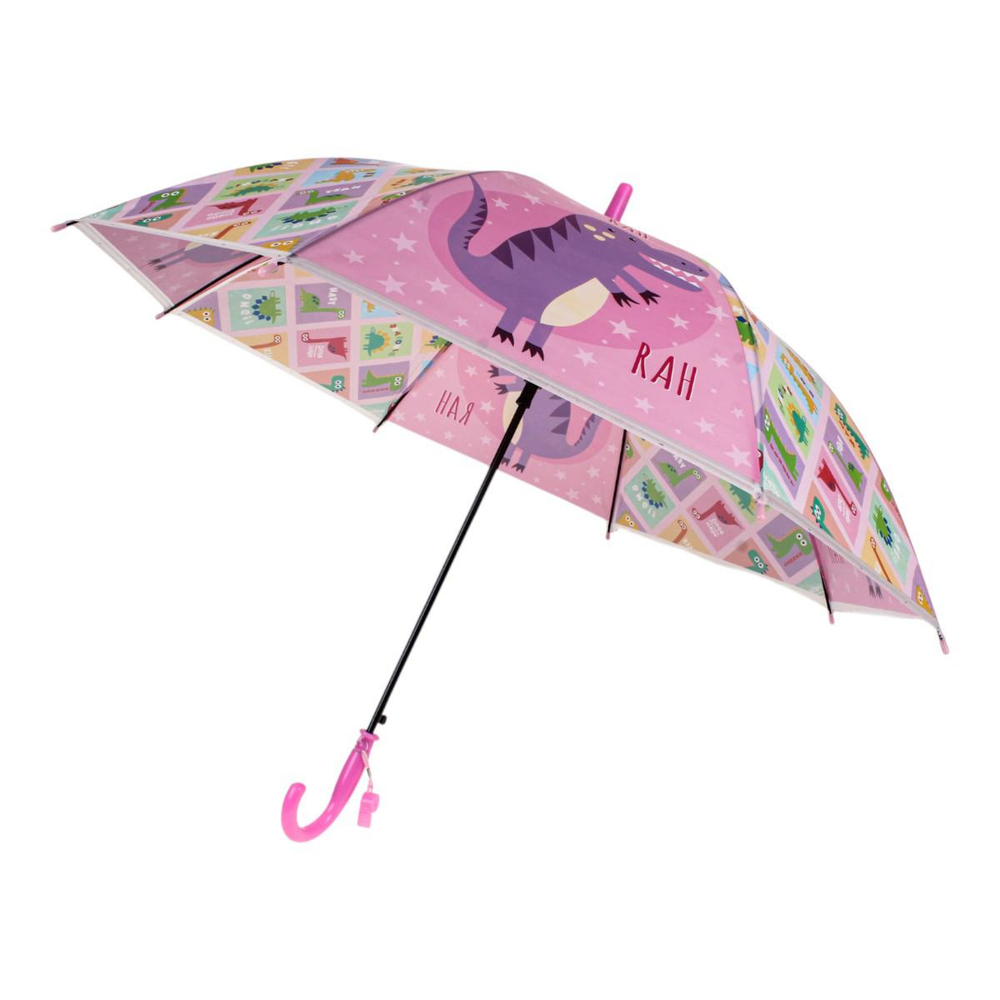 Зонт Динозаврики зеленый, д-50 см, длина 62 см, с-30187