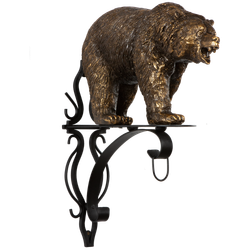 Кронштейн для цветов Медведь Велес Бронза
