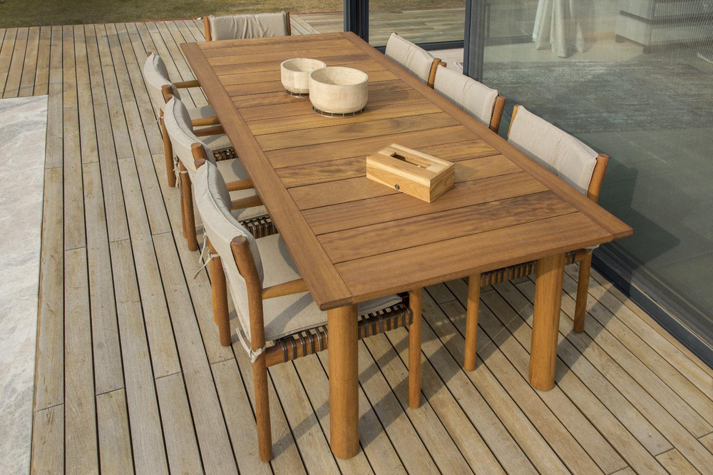 ICON Table Стол обеденный деревянный, массив ироко