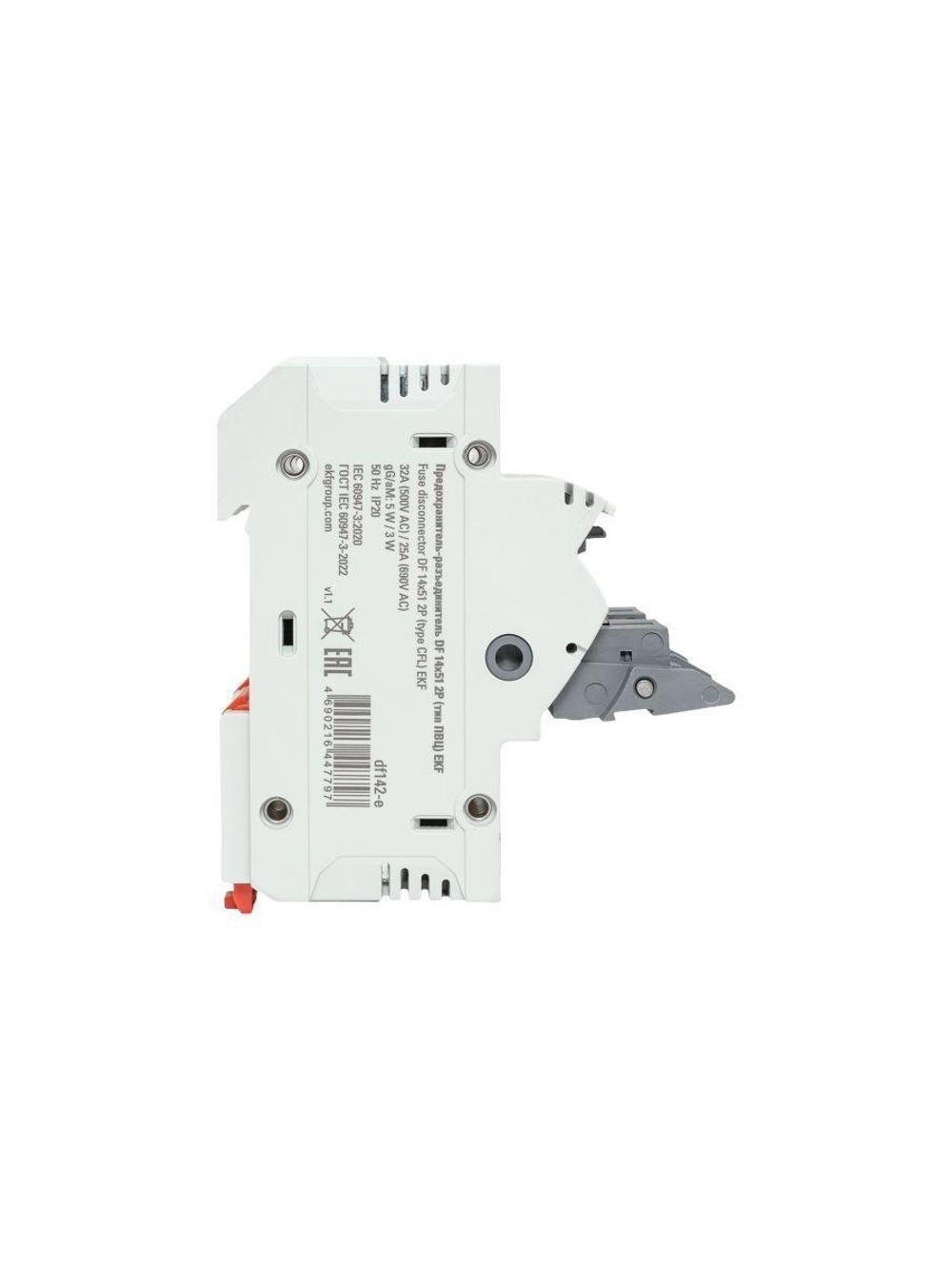 Предохранитель-разъединитель DF 14х51 2п (тип ПВЦ) EKF df142-e