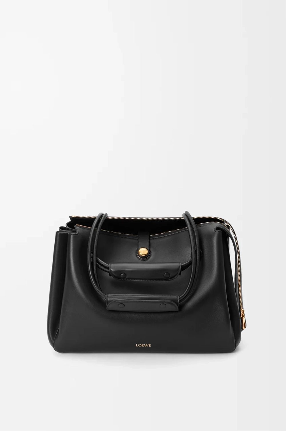 Loewe Большая сумка Madrid из мягкой телячьей кожи, черный