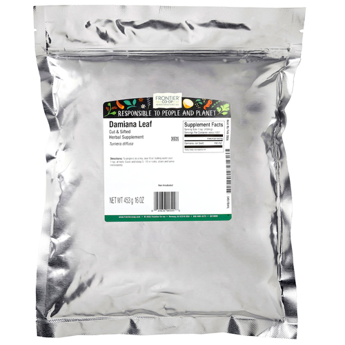 Frontier Co-op, нарезанные и просеянные листья дамианы, 453 г (16 унций)