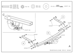 Оцинкованный фаркоп на Peugeot 206 универсал 2002-2010 (без электрики), Galia P037A