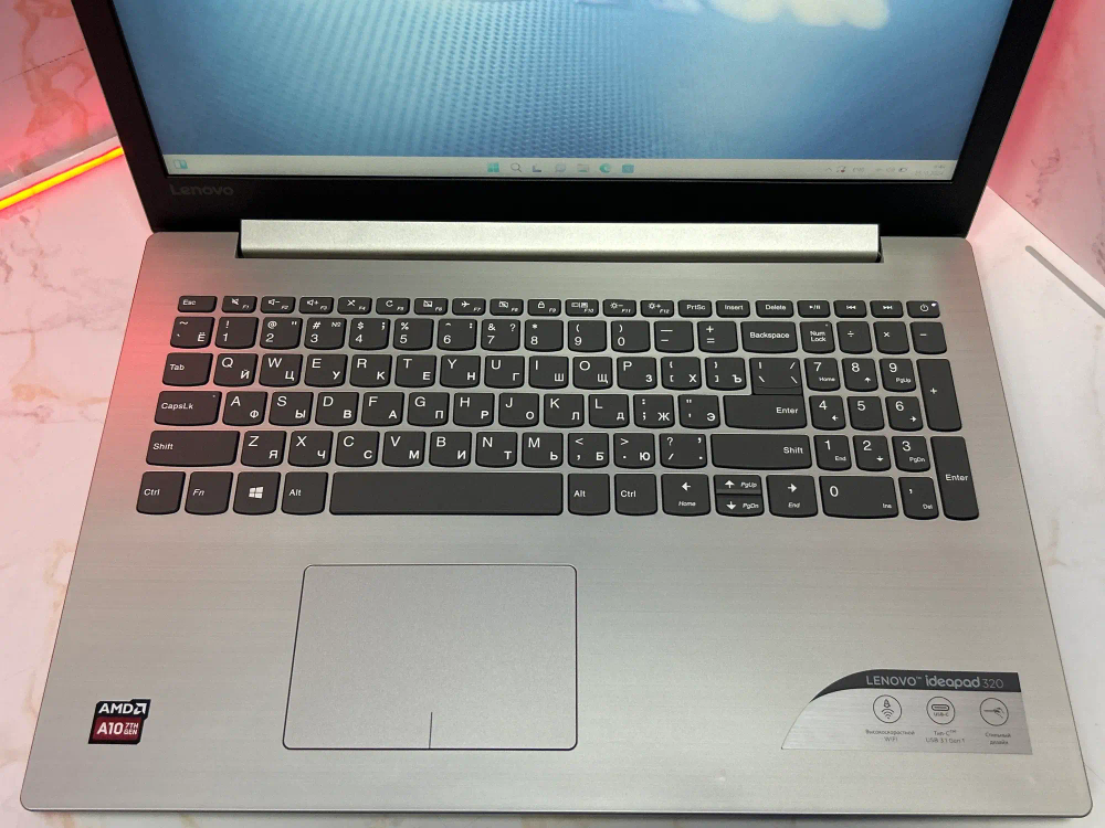 Ноутбук Lenovo 320-15ABR. Конфигурация: A10-9620P/8GB/128GB/Radeon R7 M440/Win11/FHD