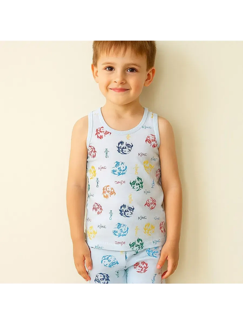 Комплект майка и боксеры для мальчика хлопок.