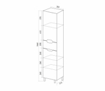 Пенал "ПРОМЕТЕЙ-35" правый (350*1860*320) (ПВХ)