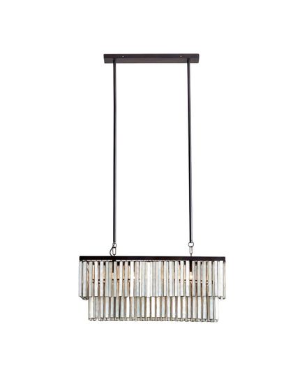Черная прямоугольная люстра «Авиано»
