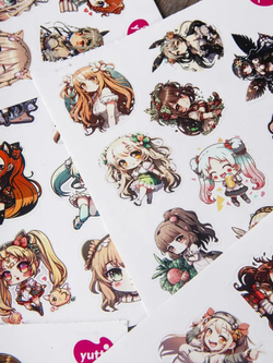 Наклейки аниме стикеры набор на телефон