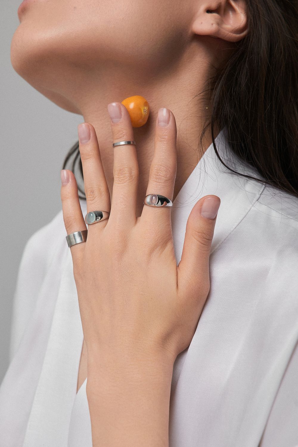 Кольцо Base 8 мм, матовое