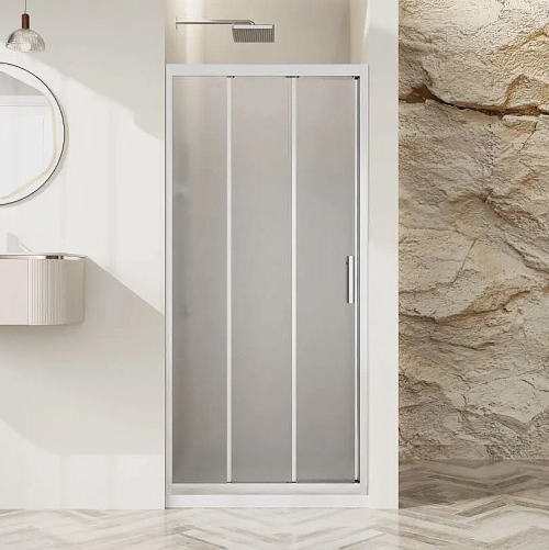 Душевая дверь BelBagno UNO-195-BF-3 90 стекло рифленое/профиль хром