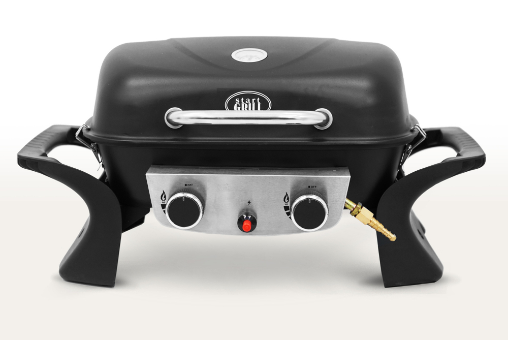 Портативный газовый гриль 2 горелки