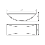 Светильник фасадный прямоугольный KANLUX BISO LED EL 8W-W 4000K IP54