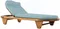 Шезлонг Spain, массив ироко, голубой матрас