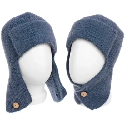 Шапка-ушанка зимняя «ZIMA», цвет лунная полночь