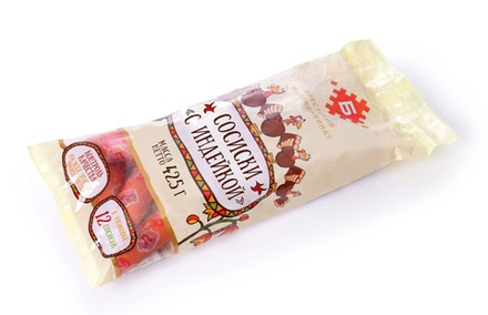 Сосиски "С индейкой" 425г. Брестский МК