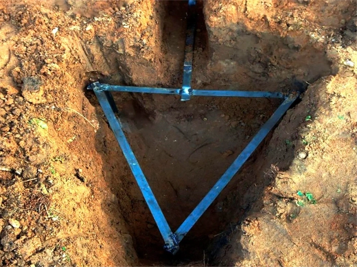 Монтаж контура заземления