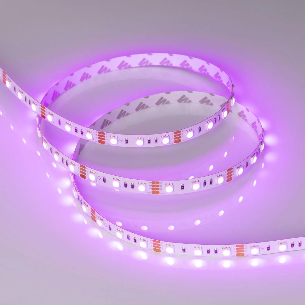 Светодиодная лента RT-B60-10mm 12V RGB (14.4 W/m, IP20, 5060, 5m) (Arlight, Открытый) 012340(2)